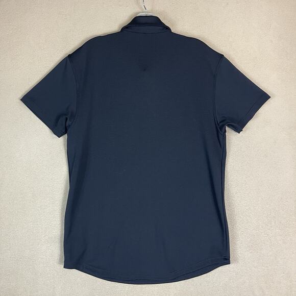 Bylt Basics Polo Shirt Mens M Black Tech Short Sleeve Stretch Breathable - Picture 8 of 9